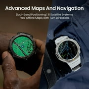 Amazfit T-Rex 3 Rugged Military Smart Watch 48mm, GPS (with Privacy), Offline Maps, Long Battery Life,328 Feet Water-Resistant, 170 Fitness/Sport Modes, AI, Voice Control, for Android or iPhone, Gray