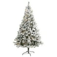 thumbnail image 3 of Nearly Natural Prelit LED 7' Flocked Pine Artificial Christmas Tree, 3 of 8