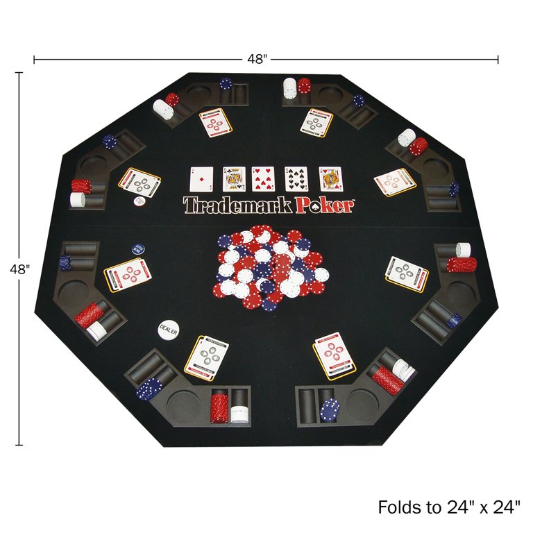 Trademark Poker Foldable Poker Table Felt - 300 Chips and 2 Decks
