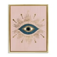 thumbnail image 5 of Stupell Industries Evil Eye Glam Boho Pattern Bold Blue Pink Metallic Gold Framed Floating Canvas Wall Art, 16x20, by Grace Popp, 5 of 5