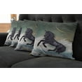 thumbnail image 5 of Ambesonne Fantasy Throw Pillow Cover 4 Pack, Black Unicorn in Ocean, 24", Multicolor, 5 of 5