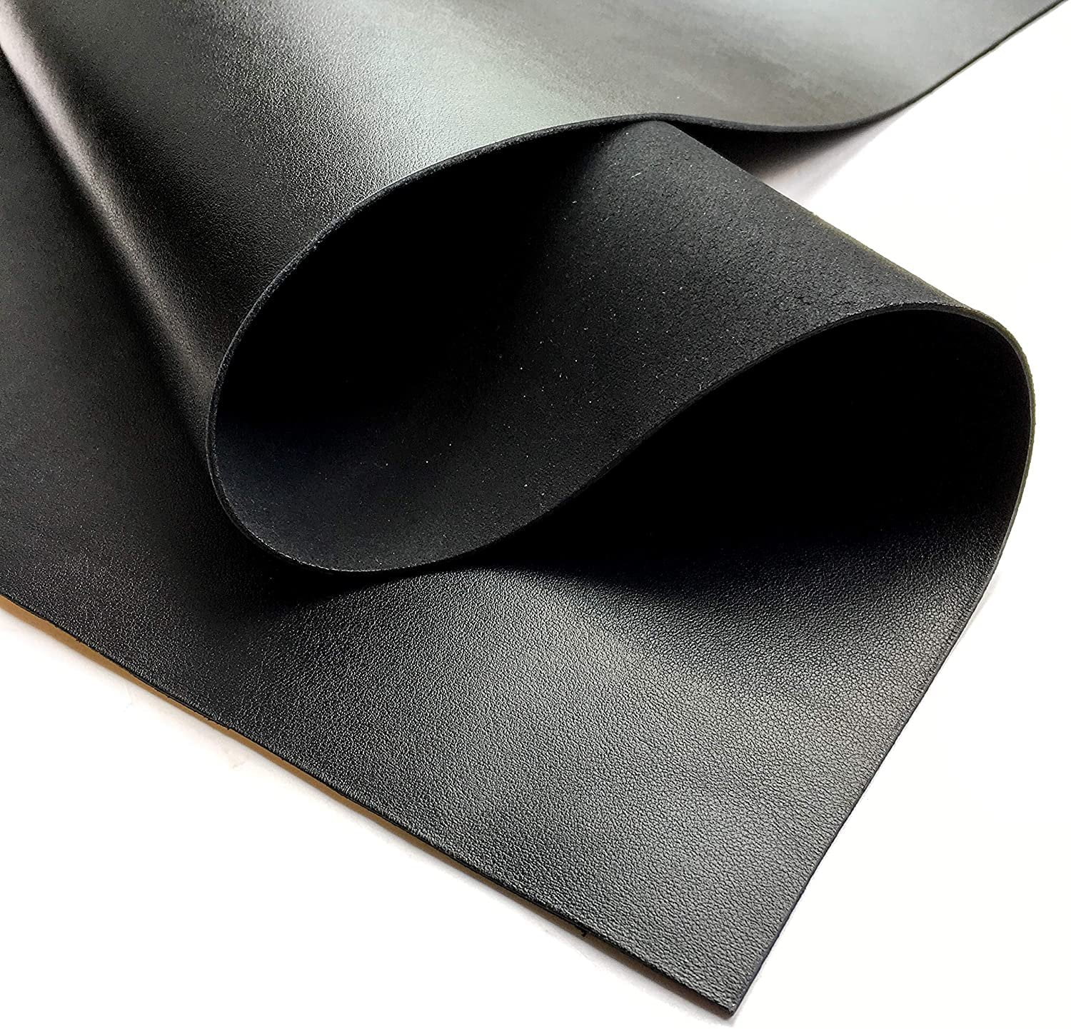 Real Genuine Black Calf Hide Leather: Thick Leather Cow Hide Black Leather Sheets for Crafting and Cricut Maker Supplies (Black, 12x12In/ 30x30cm)