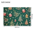 thumbnail image 4 of Yayeee Bath Rug for Bathroom Floor Non Slip Rectangle Fluffy Soft Absorbent Mat, 16"x24", Green Christmas Gingerbread, 4 of 7