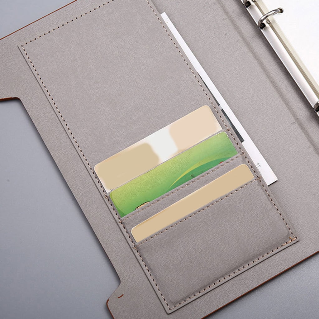 Refillable Leather Notebook With 6 Rings Binder Covers for Men Women Journaling