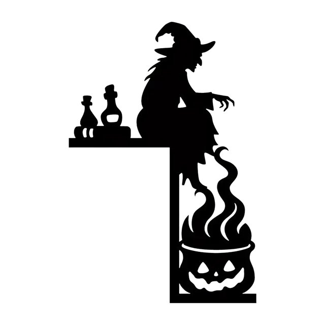 JJKBVCLO Halloween Door Corner Wall Sticker For Home Holiday Party Atmosphere Easy Apply Reusable