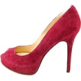 thumbnail image 2 of Vince Camuto Lorimina Women US 6.5 Burgundy Peep Toe Platform Heel, 2 of 5