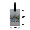 thumbnail image 5 of Justice League Hall of Justice Rectangle Leather Luggage Card Suitcase Carry-On ID Tag, 5 of 5