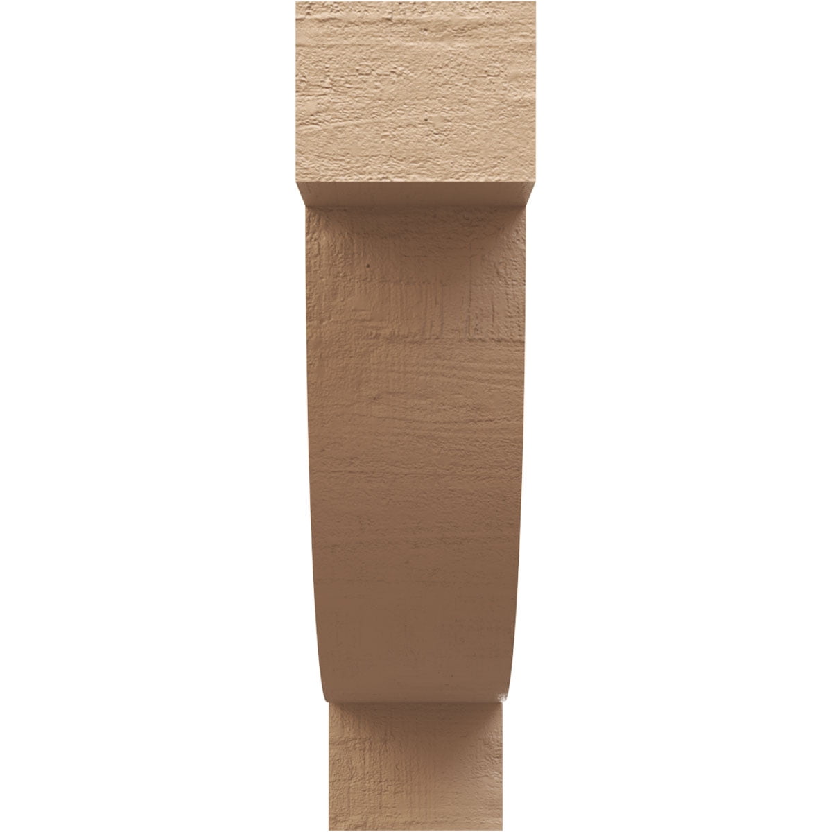 8"W x 32"D x 32"H Thin Alpine Rough Cedar Woodgrain TimberThane Corbel, Primed Tan