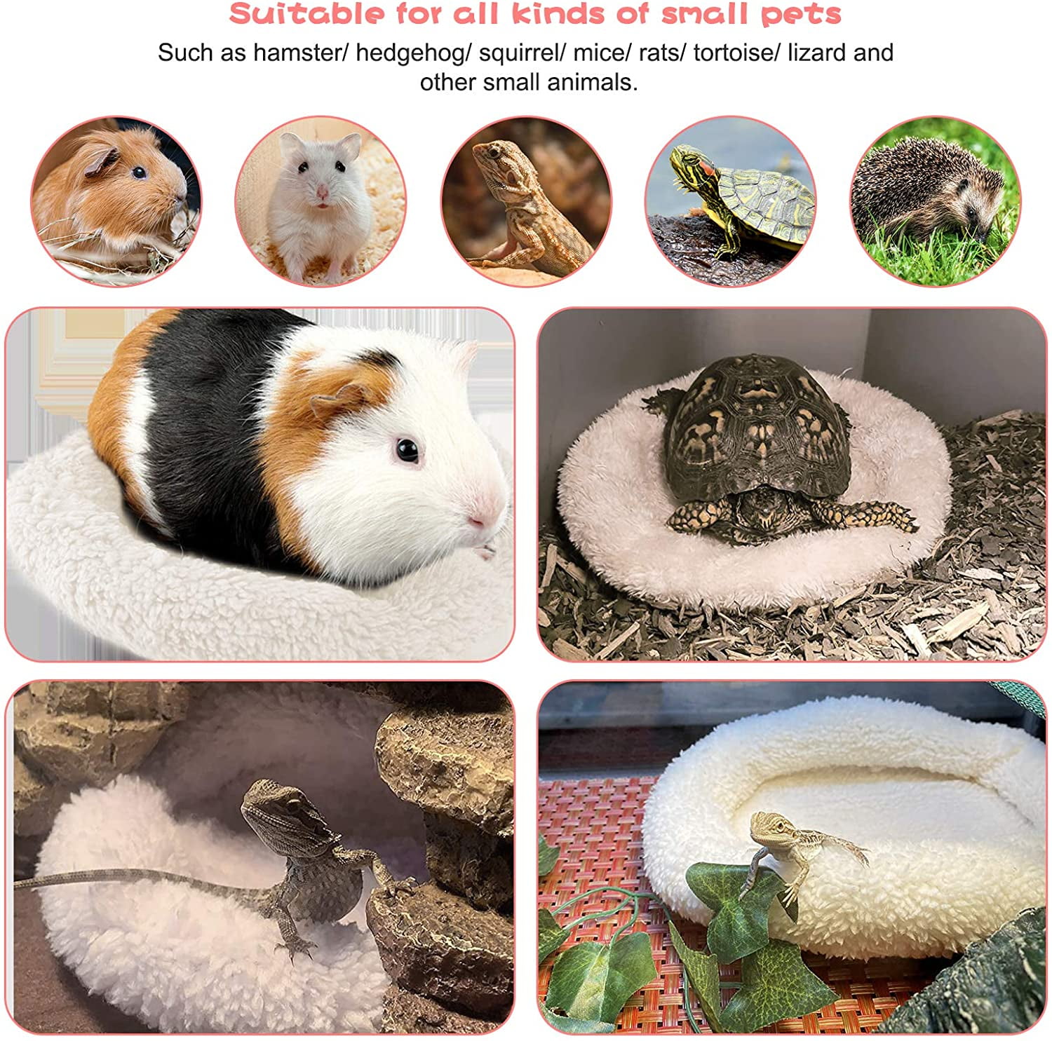 Hamster Bed Hedgehog Bed for Hamster/Hedgehog/Squirrel/Tortoise/Lizard and Other Small Animal Coffee Guinea Pig Beds 