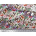 thumbnail image 2 of Soimoi Rayon Fabric Colorful Butterfly Printed Fabric 1 Yard 56 Inch Wide, 2 of 3