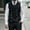 Black, variant on Mens Double Breasted Classic Vests Groomsman Wedding Waistcoat Wide Lapel Suede Leather Casual Business Vest