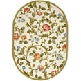 thumbnail image 3 of Safavieh Chelsea Georgiana Bordered Wool Area Rug, Ivory, 4'6" x 6'6" Oval, 3 of 12
