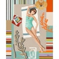 thumbnail image 2 of Bernard, Anne 26x32 Black Ornate Wood Framed with Double Matting Museum Art Print Titled - Femme 14, 2 of 4