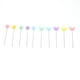 thumbnail image 4 of Alfiler de posicionamiento decorativo de bricolaje, 200 piezas Cabeza de botón de flor Alfileres para acolchar de cabeza plana de flor Alfileres rectos de cabeza plana de flor Instalación sin esfuerzo, 4 of 8