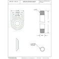 thumbnail image 4 of Westbrass D3612A-50 1/2" IPS x 12" Round Ceiling Mount Shower Arm with Flange, Powder Coat White, 4 of 8
