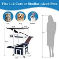 thumbnail image 6 of 4 Tiers Outdoor Cat House 45.1" Feral Cat Shelter Weatherproof Outside Enclosure for Multiple Cats, 6 of 7