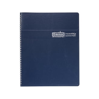 House Of Doolittle 2024 Monthly Planner Calendar - 8.5x11 Inches, Black Leather Cover, Made In USA With Recycled Paper