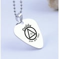thumbnail image 4 of You Got This Daddy Necklace Sobriety Gifts for Men Stainless Steel NA Sober Recovery Guitar Pick Pendant Chain Recovering Addicts Anniversary Jewelry Gifts for Dad Father's Day Gifts, 4 of 5