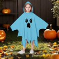 thumbnail image 5 of Gunia Kids Ghost Poncho Cape Cloak Cosplay Halloween Costume Role Play Dress-Up Outfits For Boy Girl Stage Performance Holiday Party Wear,Blue, 5 of 6