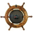 thumbnail image 4 of Wooden Ship Wheel Clock (White Roman Victoria Dial) - (30 inches), 4 of 6