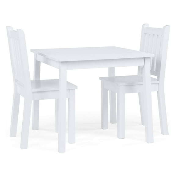 Humble Crew Daylight Kids Wood Square Table and 2 Chairs Set, Multiple Colors