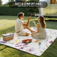 thumbnail image 4 of Spring Floral Outdoor Rug 3x5 Ft - Reversible Patio Rug Outdoor Camping Rugs, Summer Farmhouse Botanical Blossom Washable Indoor Outdoor Area Rugs, Non-Slip Outdoor Carpet Runner for Deck/Porch, 4 of 8
