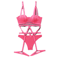 thumbnail image 5 of Ropa interior de varias piezas con abertura de malla para mujer sexy, moldeadora de cuerpo hueco, multicolor y de varios tamaños, 5 of 5