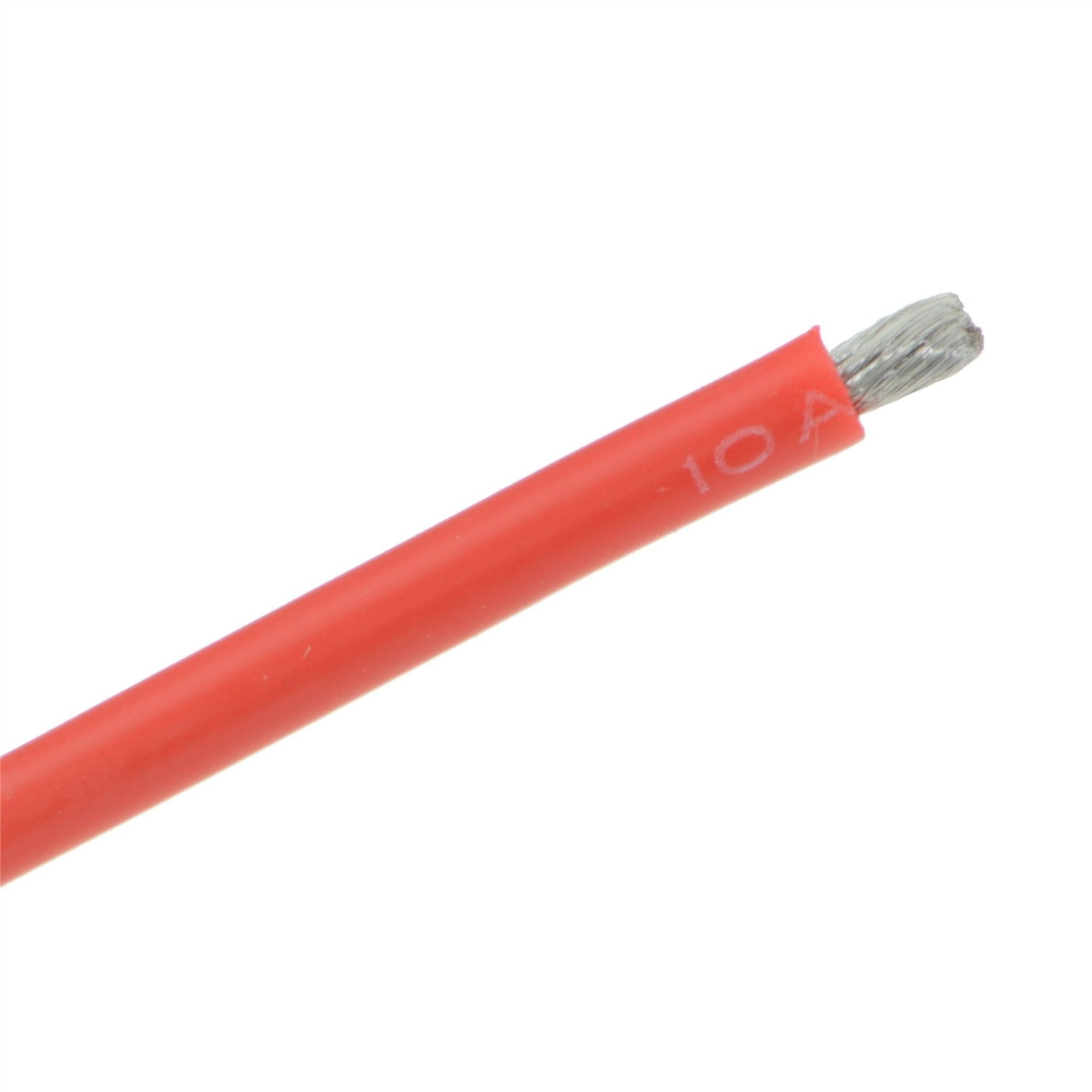 UTUO Red Black 200℃ 600V High Temperature Resistant Tinned Copper Soft Flexible Wire JUTUO Silicone Wire 10 AWG 6ft Total,3 ft Red and 3 ft Black