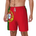thumbnail image 5 of Mens Swim Trunks Portugal Flag Quick Dry Board Shorts with Compression Liner, 5 of 6