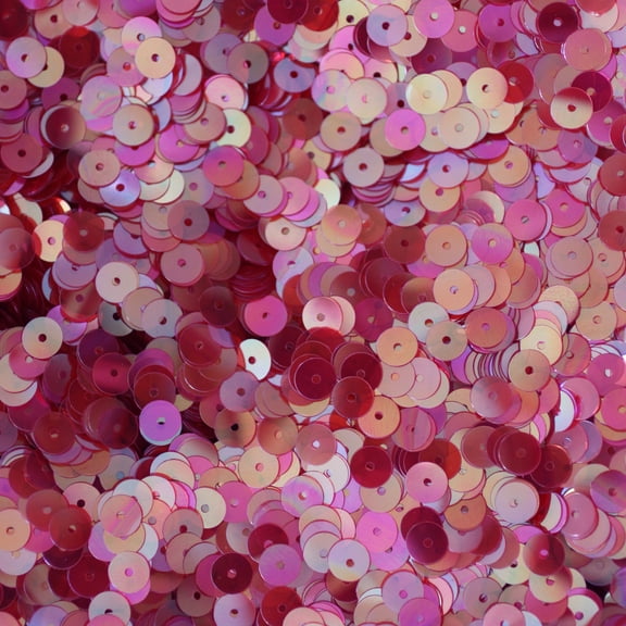 Pink Sequins 6mm Crystal Rainbow Iris Iridescent Made in USA