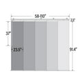 thumbnail image 5 of Domovina 5 Panel Track Vertical Blinds, Adjustable 58-110"W x 91.4"H - Shel, 5 of 7