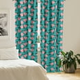thumbnail image 2 of Ambesonne Floral Window Curtains, Begonia Flower Love, Each 28" W x 84" L, Blush Dark Coral, 2 of 4