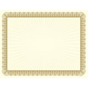 Gold Border Beige Value Certificates - Pack of 100 (961035)