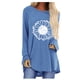 thumbnail image 2 of Puntoco Blusa de camiseta irregular de manga larga con estampado de girasol suelto a la moda para mujer Puntoco Puntoco-7460, 2 of 5