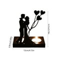 thumbnail image 5 of Heart Shape Metal Candlestick Holder, Romantic Candle Holder for Wedding Proposal Anniversary Dinner Table Centerpiece(A), 5 of 6