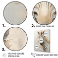 thumbnail image 3 of Designart "Zebra Color Pop In Beige And Gold" Animals Zebra Wall Art Living Room, 3 of 7