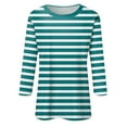 thumbnail image 5 of Long Sleeve Shirts For Women New Shoulder Seven Quarter Sleeve T Shirt Summer Top Womens Long Sleeve Tops, 5 of 5