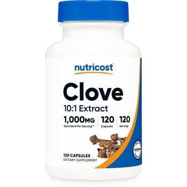 Nutricost Clove 10:1 Extract 1000mg Equivalent Per Serving, 120 Capsules - Vegan, Non-GMO, Gluten-Free
