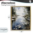 thumbnail image 3 of Stupell Industries Rustic Lodge Lilypad Inlet Reflection Gold Floating Frame Canvas Art, 17 x 21, by Franklyn Gregory, 3 of 7