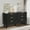 Fluted 6 Drawers Dresser(Black), variant on Planntonneo Fluted 6 Drawers Dresser, Wooden Chests of Drawers for Bedroom, Living Room, Entryway, Nature Wood Color