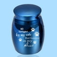 thumbnail image 6 of Walbest Everlasting Love Urns for Dog/Cat Ashes, 1.6" High Beautiful Keepsake Urns Mini Timeless Cremation Urns, Aluminum Simple Decorative Funeral Urns Engraved for Pet, 6 of 7