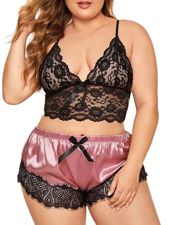 Sleepwear Suits for Women, Sexy Home Underwear Pajamas Including Camisole and Shorts