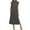 Gray, variant on Womens A Line Dress, Summer Sleeveless Pleated Dress with Round Neck, Casual Mini Dress for Daily Wear