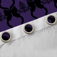 thumbnail image 4 of jejeloiu Gothic Damask Pattern Curtains Pack of 2 (42x84 Each),Lovely Bowtie Bow Curtains Blackout,Black Purple Bedroom Curtains For Adults,Breathable Home Decor, 4 of 6