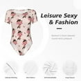 thumbnail image 4 of Disketp Cœur de Teckel pour Femmes Combinaison à Manches Courtes T-Shirt Col Rond Basique Décontracté T-Shirt justaucorps-TG, 4 of 7
