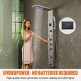 thumbnail image 2 of KFFKFF Shower Panel Ensemble, Six Bathing Options, LED & Screen Water-Powered Shower Column, Rain-like, Cascading, Five Jet Massagers, Bathtub Faucet, Detachable Shower, 2 of 9