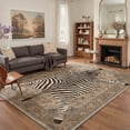 thumbnail image 4 of GENIMO 2' x 6' Wildlife Inspired Animal Print Runner Rug, Machine Washable Non Slip Low Pile Hallway Runner Rug for Kitchen Laundry Room, Dusty Beige, 4 of 7
