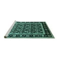 thumbnail image 2 of Ahgly Company Machine Washable Indoor Rectangle Oriental Turquoise Blue Traditional Area Rugs, 3' x 5', 2 of 4