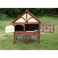 thumbnail image 3 of Contemporary Home Living 45" Brown and Gray Unique Durable Tudor Rabbit Hutch, 3 of 8