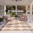 thumbnail image 3 of Safavieh Courtyard Elwyn Geometric Indoor/Outdoor Area Rug, Beige/Brown, 5'3" x 7'7", 3 of 10